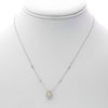 .33CT DIAMOND 14KT 2 TONE GOLD 3D CLUSTER TEAR DROP BY THE YARD LOVE NECKLACE