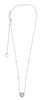 ESTATE .35CT DIAMOND 14KT 2 TONE GOLD 3D DOUBLE HEART BY THE YARD NECKLACE