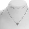 ESTATE .35CT DIAMOND 14KT 2 TONE GOLD 3D DOUBLE HEART BY THE YARD NECKLACE