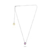 .91CT DIAMOND & AAA PINK SAPPHIRE 18KT WHITE GOLD 3D OVAL DOUBLE HALO NECKLACE