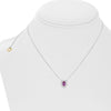 .91CT DIAMOND & AAA PINK SAPPHIRE 18KT WHITE GOLD 3D OVAL DOUBLE HALO NECKLACE