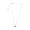 .52CT DIAMOND & AAA RUBY 18KT WHITE GOLD 3D OVAL & ROUND SIDEWAYS LOVE NECKLACE