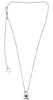 .36CT DIAMOND & AAA RUBY 14KT WHITE GOLD ROUND TEAR DROP SOLITAIRE LOVE NECKLACE