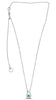 .32CT DIAMOND & AAA EMERALD 14KT WHITE GOLD ROUND TEAR DROP SOLITAIRE NECKLACE