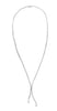 2.81CT DIAMOND 14KT WHITE GOLD 3D ETERNITY DOUBLE TEAR DROP LARIAT LOVE NECKLACE