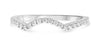 ESTATE .18CT DIAMOND 14KT WHITE GOLD 3D CLASSIC V SHAPE ANNIVERSARY RING