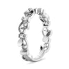 ESTATE .16CT DIAMOND 14KT WHITE GOLD 3D MULTI LEAF 3/4 ETERNITY ANNIVERSARY RING