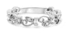 ESTATE .16CT DIAMOND 14KT WHITE GOLD 3D MULTI LEAF 3/4 ETERNITY ANNIVERSARY RING