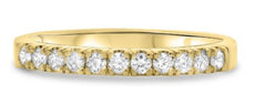 .29CT DIAMOND 14KT YELLOW GOLD ROUND SHARE PRONG SEMI ETERNITY ANNIVERSARY RING