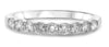 ESTATE .53CT DIAMOND 14KT WHITE GOLD 9 STONE ROUND SHARE PRONG ANNIVERSARY RING