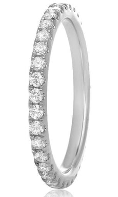 .65CT DIAMOND 14KT WHITE GOLD 3D ROUND CLASSIC ETERNITY WEDDING ANNIVERSARY RING
