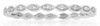 ESTATE .03CT DIAMOND 14KT WHITE GOLD ROUND & MARQUISE SHAPE SEMI ETERNITY RING