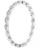 ESTATE .03CT DIAMOND 14KT WHITE GOLD ROUND & MARQUISE SHAPE SEMI ETERNITY RING