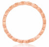 ESTATE .03CT DIAMOND 14K ROSE GOLD ROUND & MARQUISE SHAPE SEMI ETERNITY FUN RING