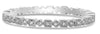 ESTATE .03CT DIAMOND 14K WHITE GOLD 3D ROUND & SQUARE CLASSIC ETERNITY FUN RING