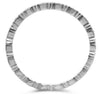 ESTATE .03CT DIAMOND 14K WHITE GOLD 3D ROUND & SQUARE CLASSIC ETERNITY FUN RING