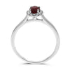 .72CT DIAMOND & AAA RUBY 14KT WHITE GOLD 3D OVAL & ROUND FLOWER ENGAGEMENT RING