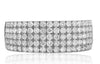 WIDE 1.12CT DIAMOND 14KT WHITE GOLD 3D ROUND MULTI ROW ETERNITY ANNIVERSARY RING