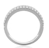 WIDE 1.12CT DIAMOND 14KT WHITE GOLD 3D ROUND MULTI ROW ETERNITY ANNIVERSARY RING