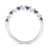 .93CT DIAMOND & AAA SAPPHIRE 14KT WHITE GOLD PRINCESS CLASSIC ANNIVERSARY RING