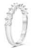 1.10CT DIAMOND 14KT WHITE GOLD PRINCESS SEMI ETERNITY WEDDING ANNIVERSARY RING