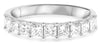 1.10CT DIAMOND 14KT WHITE GOLD PRINCESS SEMI ETERNITY WEDDING ANNIVERSARY RING