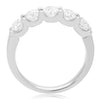 WIDE 1.37CT DIAMOND 14KT WHITE GOLD CLASSIC 5 STONE SHARE PRONG ANNIVERSARY RING