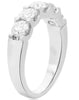 WIDE 1.37CT DIAMOND 14KT WHITE GOLD CLASSIC 5 STONE SHARE PRONG ANNIVERSARY RING