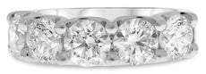 LARGE 3.63CT DIAMOND PLATINUM 3D ROUND CLASSIC SEMI ETERNITY ANNIVERSARY RING
