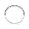 ESTATE .15CT DIAMOND 14KT WHITE GOLD 3D ROUND SEMI ETERNITY ANNIVERSARY RING