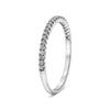 ESTATE .15CT DIAMOND 14KT WHITE GOLD 3D ROUND SEMI ETERNITY ANNIVERSARY RING