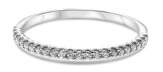 ESTATE .15CT DIAMOND 14KT WHITE GOLD 3D ROUND SEMI ETERNITY ANNIVERSARY RING
