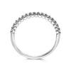 ESTATE .25CT DIAMOND 14KT WHITE GOLD 3D ROUND SEMI ETERNITY ANNIVERSARY RING
