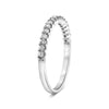 ESTATE .25CT DIAMOND 14KT WHITE GOLD 3D ROUND SEMI ETERNITY ANNIVERSARY RING