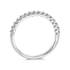 ESTATE .33CT DIAMOND 14KT WHITE GOLD 3D ROUND SEMI ETERNITY ANNIVERSARY RING