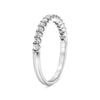 ESTATE .33CT DIAMOND 14KT WHITE GOLD 3D ROUND SEMI ETERNITY ANNIVERSARY RING