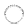ESTATE .50CT DIAMOND 14KT WHITE GOLD 3D ROUND SEMI ETERNITY ANNIVERSARY RING