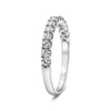 ESTATE .50CT DIAMOND 14KT WHITE GOLD 3D ROUND SEMI ETERNITY ANNIVERSARY RING