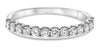 ESTATE .50CT DIAMOND 14KT WHITE GOLD 3D ROUND SEMI ETERNITY ANNIVERSARY RING
