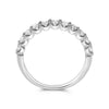 ESTATE .75CT DIAMOND 14KT WHITE GOLD 3D ROUND SEMI ETERNITY ANNIVERSARY RING