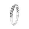 ESTATE .75CT DIAMOND 14KT WHITE GOLD 3D ROUND SEMI ETERNITY ANNIVERSARY RING