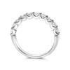 ESTATE 1.0CT DIAMOND 14KT WHITE GOLD 3D ROUND SEMI ETERNITY ANNIVERSARY RING