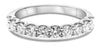 ESTATE 1.0CT DIAMOND 14KT WHITE GOLD 3D ROUND SEMI ETERNITY ANNIVERSARY RING