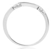 ESTATE .09CT DIAMOND 14KT WHITE GOLD 3D ROUND MARQUISE SHAPE WAVE FUN RING