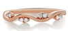 ESTATE .09CT DIAMOND 14KT ROSE GOLD 3D ROUND MARQUISE SHAPE WAVE FUN RING