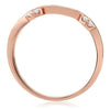 ESTATE .09CT DIAMOND 14KT ROSE GOLD 3D ROUND MARQUISE SHAPE WAVE FUN RING