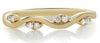 ESTATE .09CT DIAMOND 14KT YELLOW GOLD 3D ROUND MARQUISE SHAPE WAVE FUN RING