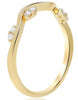 ESTATE .09CT DIAMOND 14KT YELLOW GOLD 3D ROUND MARQUISE SHAPE WAVE FUN RING
