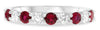 .88CT DIAMOND & AAA RUBY 14KT WHITE GOLD ROUND CLASSIC WEDDING ANNIVERSARY RING