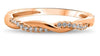 .10CT DIAMOND 14KT ROSE GOLD CLASSIC LOVE KNOT INFINITY ROPE ANNIVERSARY RING